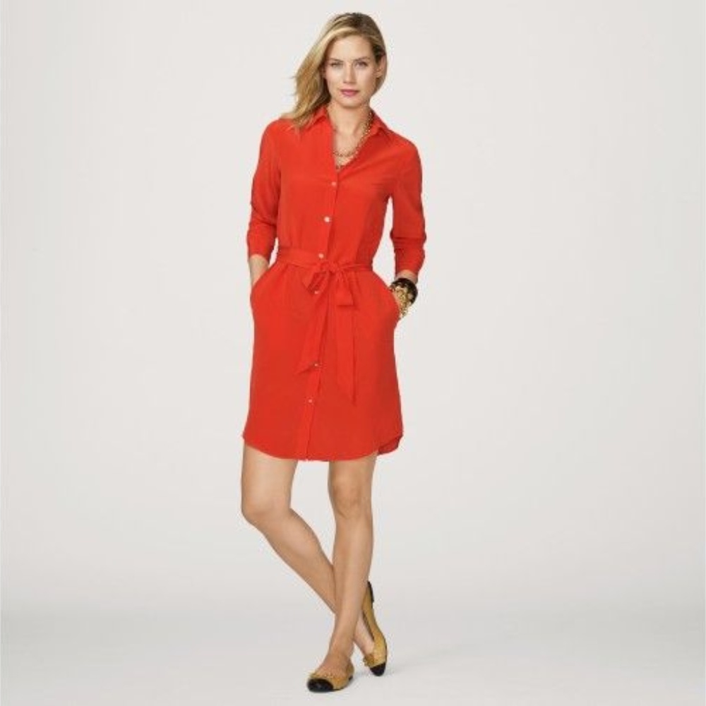 C Wonder Orange Shirt dress